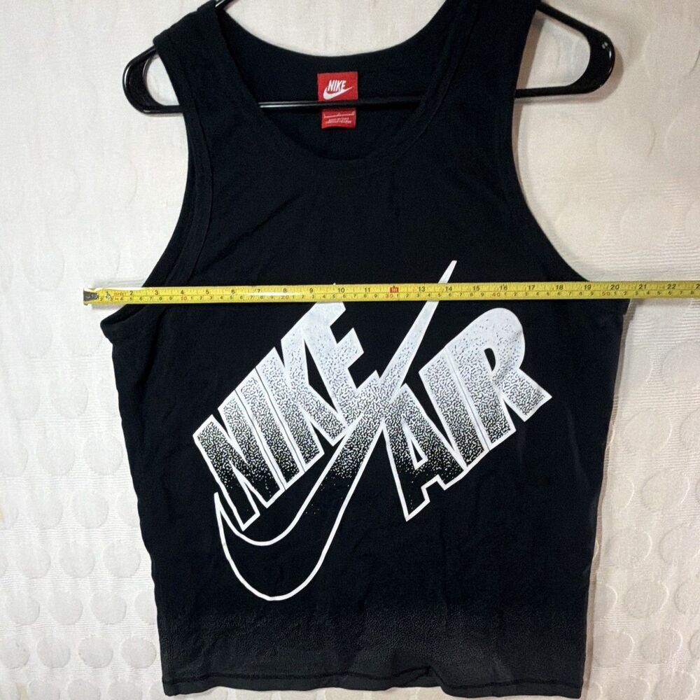 Nike Air Men’s Tank Top Size L Black White Graphic Logo Sleeveless Shirt - Picture 3 of 7